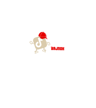 Tik Tok bajnok színezhető minta fekete pólón
