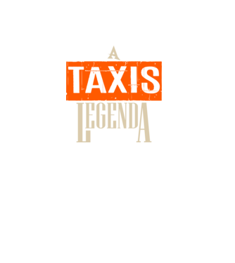 A taxis legenda minta fekete pólón