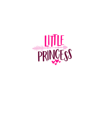 Little Princess színezhető minta fehér pólón