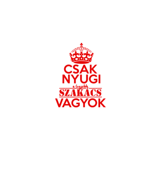 Keep Calm szakács minta fehér/piros pólón