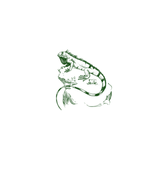 Iguana mászik színezhető póló minta minta szürke pólón