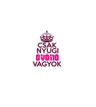 Keep Calm Óvónő színezhető minta fehér pólón