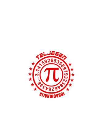 PI teljesen irracionális színezhető minta fehér pólón