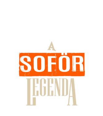 A soför legenda minta fekete pólón