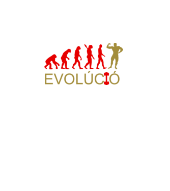 Evolúció body builder színezhető minta türkiz pólón