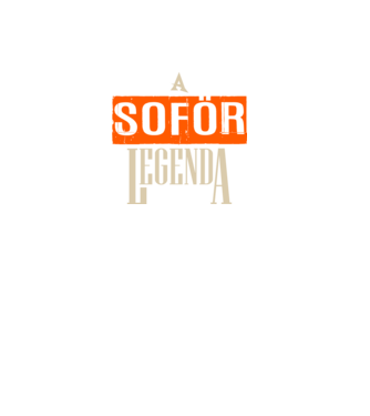A soför legenda minta fekete pólón