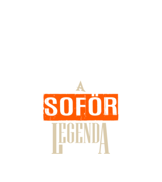 A soför legenda minta fekete pólón