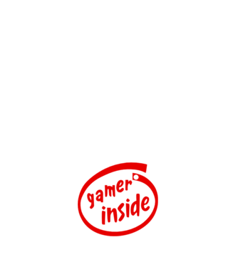 Gamer Inside színezhető minta fehér pólón