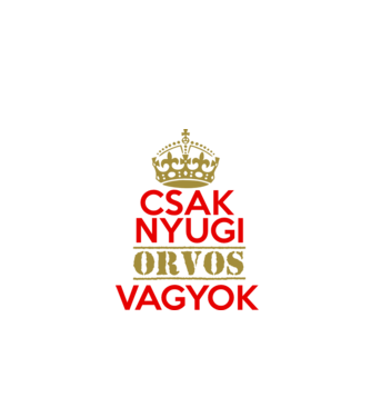 Keep Calm orvos minta fehér pólón