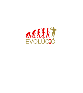Evolúció body builder színezhető minta fekete pólón