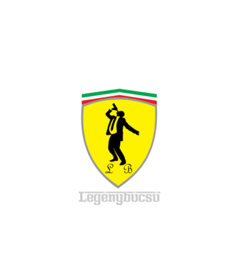 Ferrari legénybúcsú minta fekete pólón