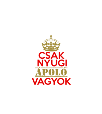 Keep Calm ápoló minta fehér pólón
