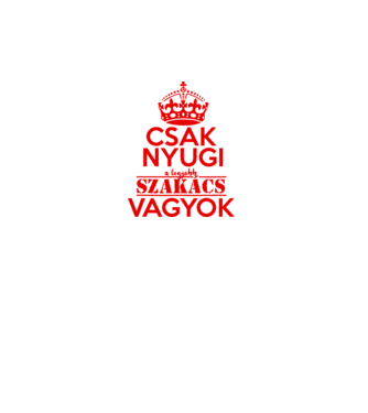 Keep Calm szakács minta fehér pólón