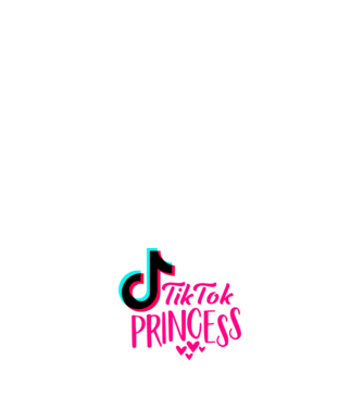 TikTok Princess színezhető minta sötétkék pólón