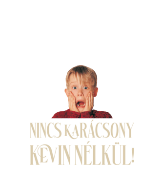 Nincs Karácsony Kevin nélkül minta fekete pólón