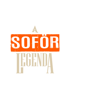 A soför legenda minta fehér pólón
