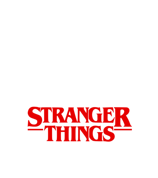 Stranger things színezhető minta fekete pólón