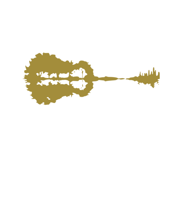 metal zene minta fehér pólón