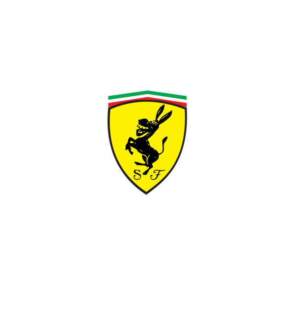 Ferrari csacsi vicces logó minta szürke pólón