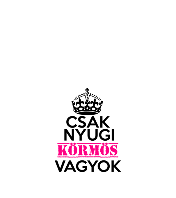 Keep Calm körmös minta fehér pólón