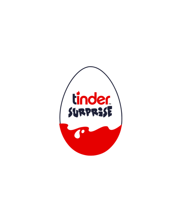 Tinder Surprise színezhető minta fehér pólón