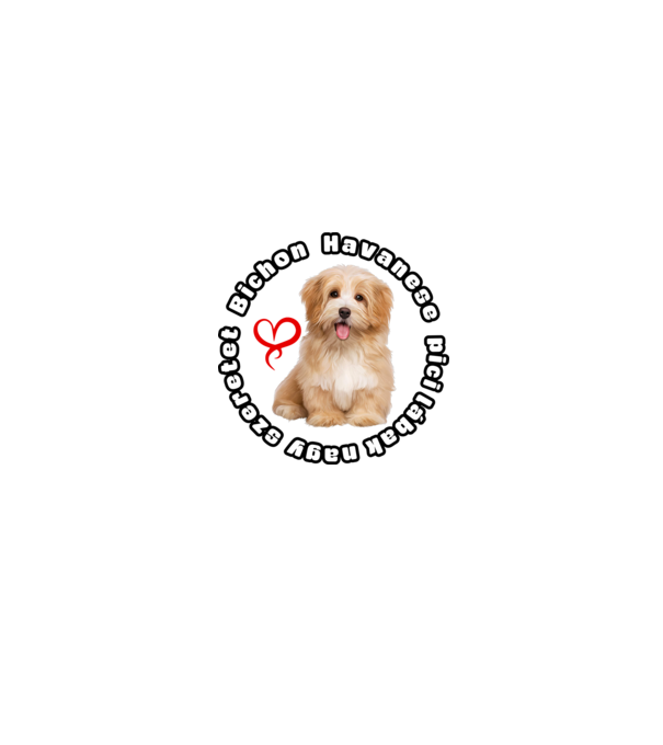 Bichon havanese pici lábak nagy szeretet minta fehér/piros pólón