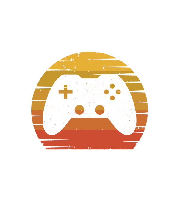 Gamer konzol minta fehér pólón