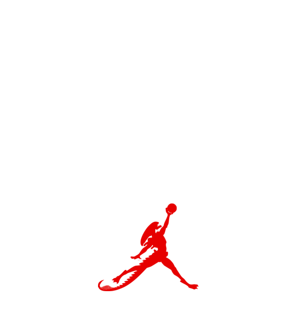 Nike Air Jordan Alien színezhető minta fehér pólón