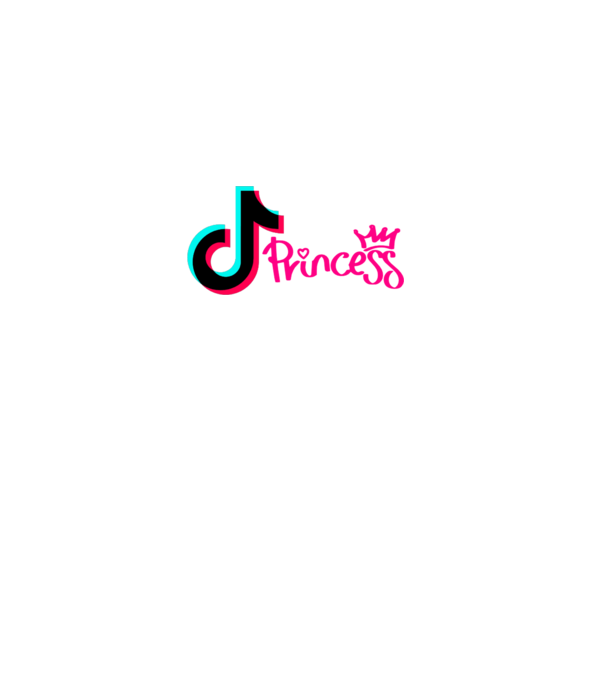 TikTok princess színezhető minta fekete pólón