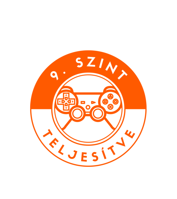 9. szint teljesítve színezhető minta fehér pólón