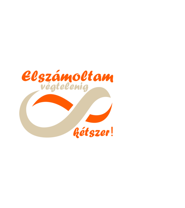 Elszámoltam végtelenig kétszer minta fekete pólón