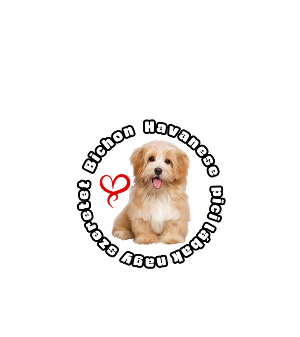 Bichon havanese pici lábak nagy szeretet minta fehér pólón