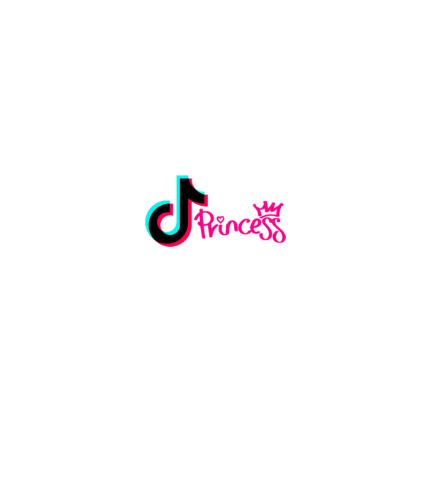 TikTok princess színezhető minta fekete pólón