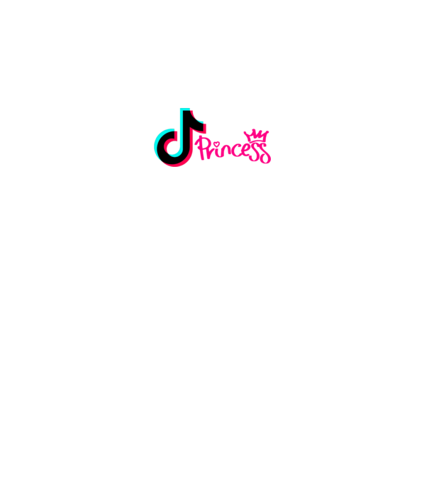 TikTok princess színezhető minta fekete pólón