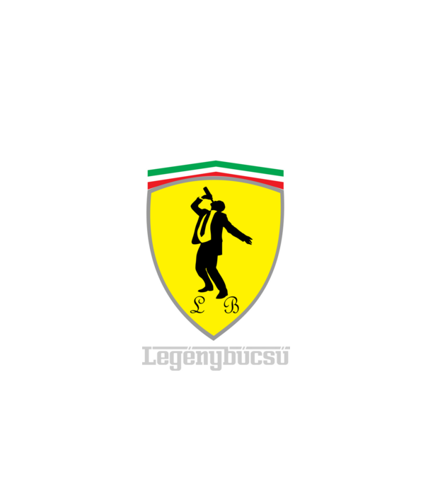 Ferrari legénybúcsú minta fekete pólón