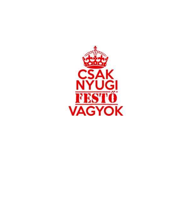 Keep Calm festő minta szürke pólón