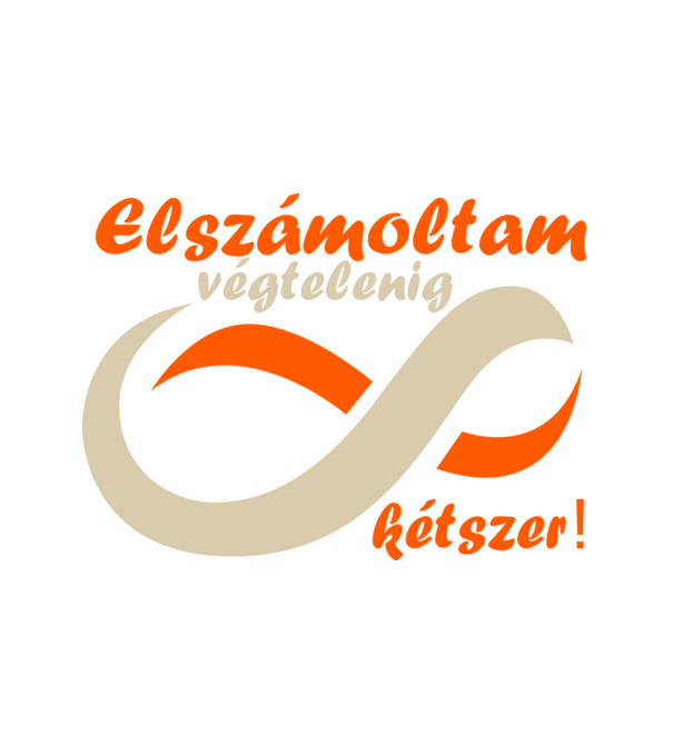 Elszámoltam végtelenig kétszer minta fehér pólón