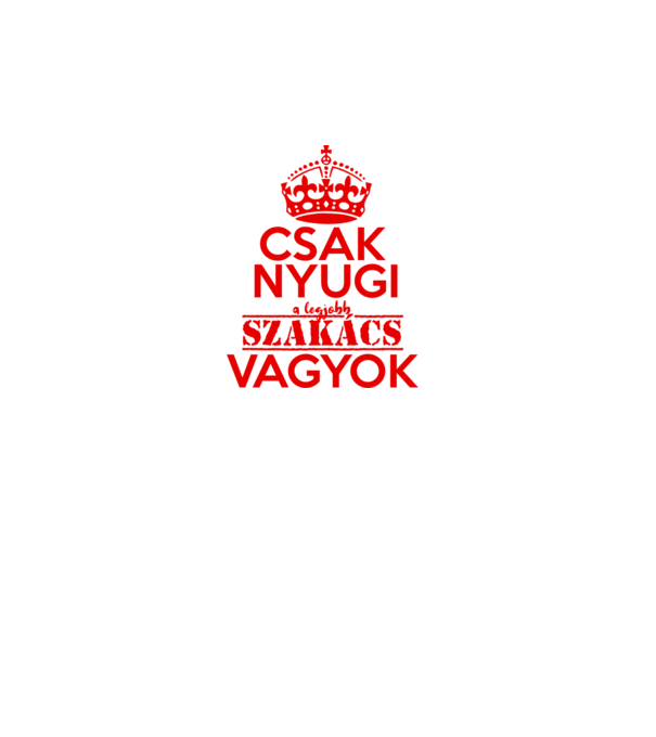 Keep Calm szakács minta fehér pólón