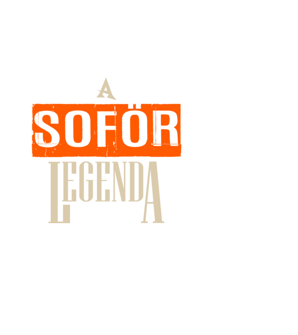 A soför legenda minta fehér pólón