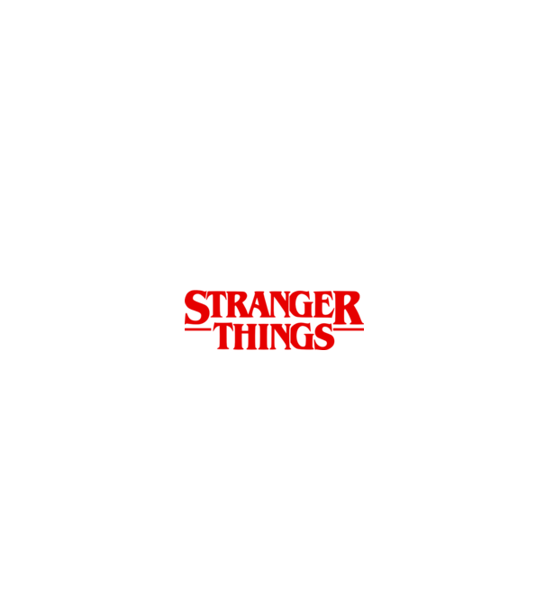 Stranger things színezhető minta fekete pólón