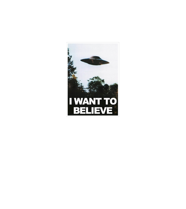 I want to believe - X Files minta fehér pólón