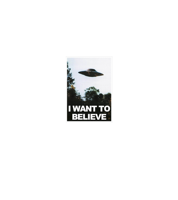 I want to believe - X Files minta fehér pólón