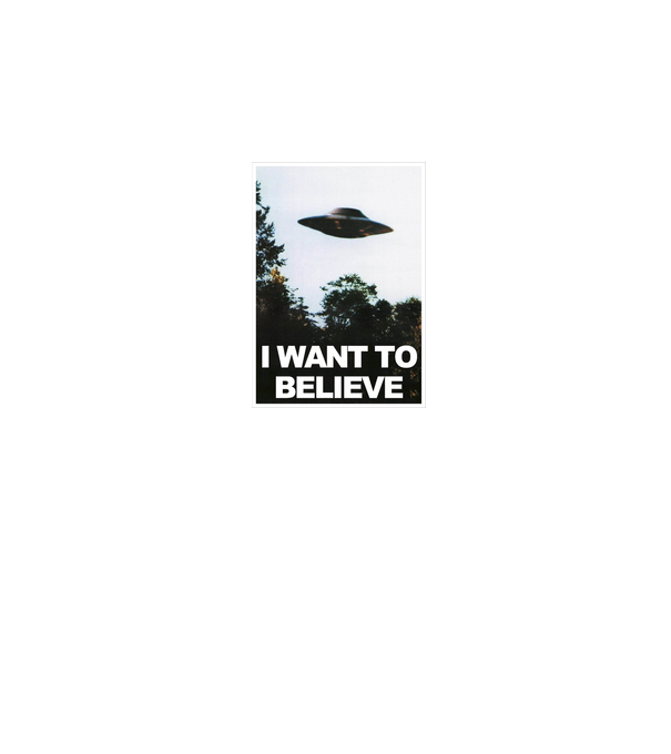I want to believe - X Files minta szürke pólón