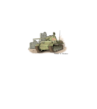 Panzer V. Panther Harckocsi  minta szürke pólón