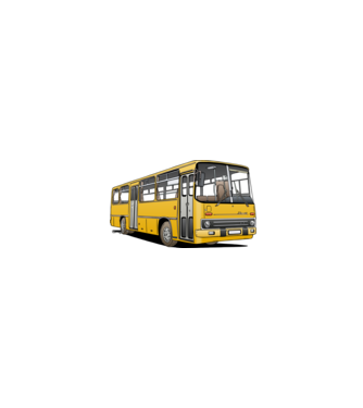 Ikarus 266  busz minta homokszín pólón