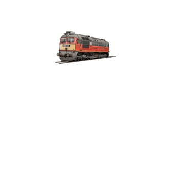 M62 ˝Szergej˝ mozdony minta narancssárga pólón