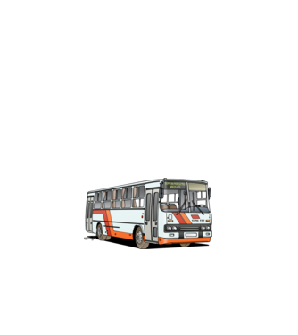 Ikarus 260 busz  minta fehér pólón