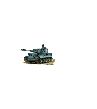 Tigris tank (acél) minta fehér pólón
