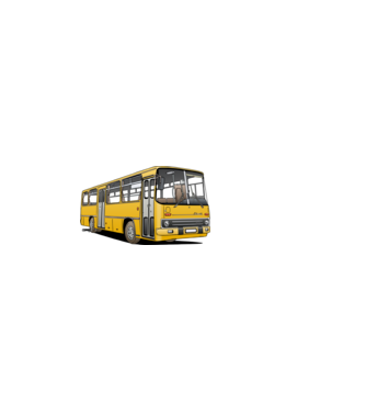 Ikarus 266  busz minta homokszín pólón