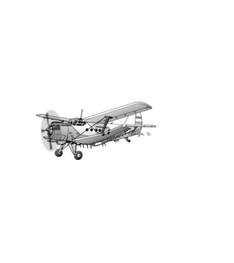 AN-2 repülőgép (szürke) minta fehér pólón